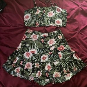 AE crop top and skirt set